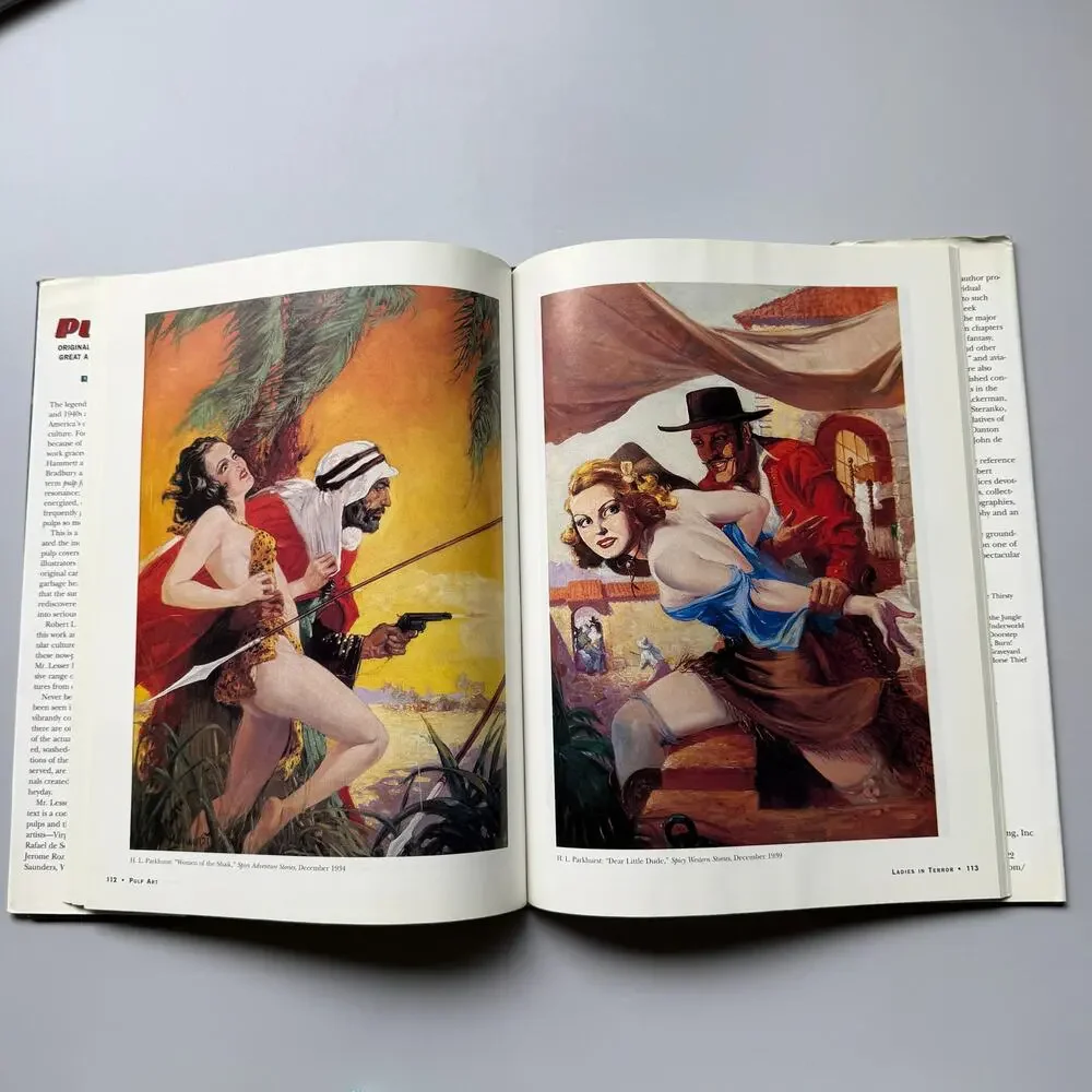 Pulp Art Original Magazine Cover Paintings by Robert Lesser Hardcover Book 1997